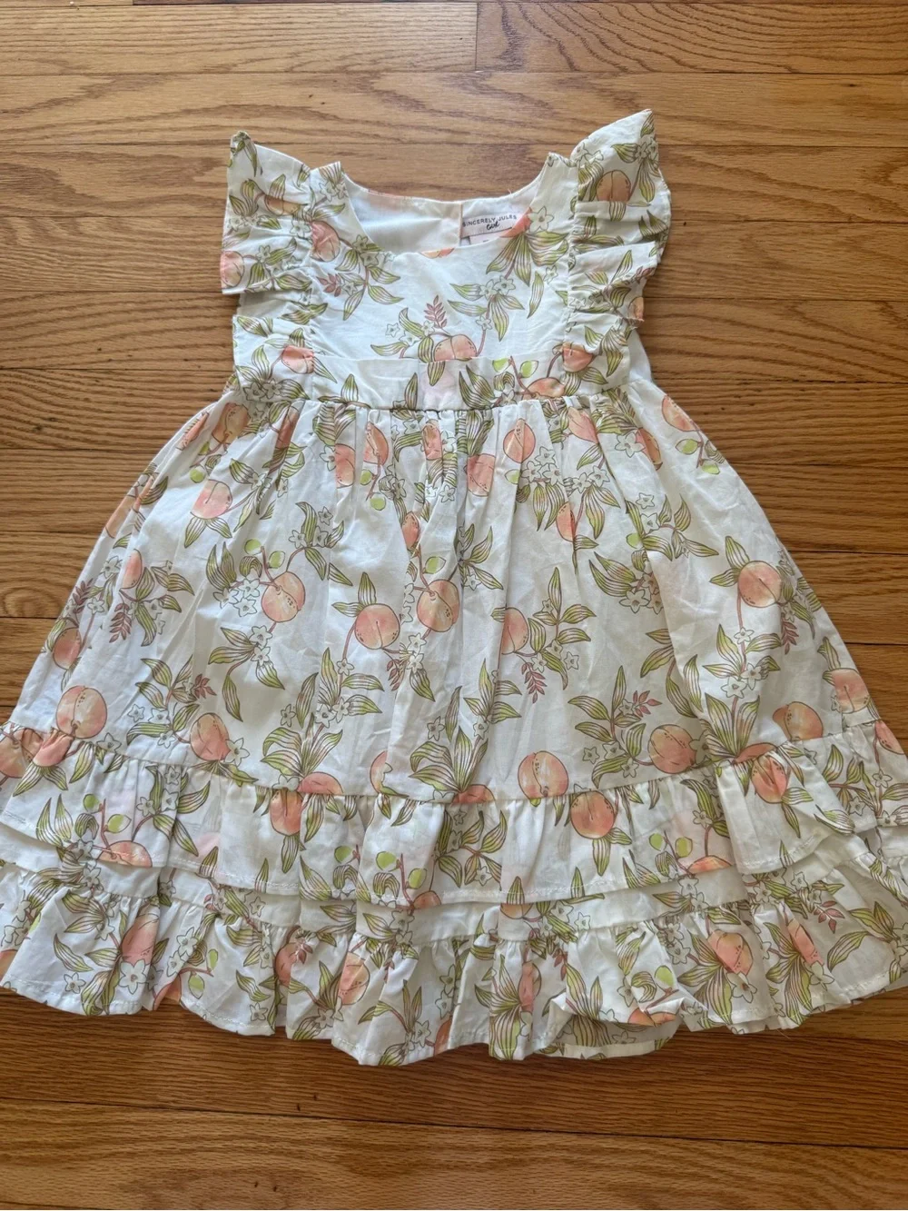 Toddler peach print sundress